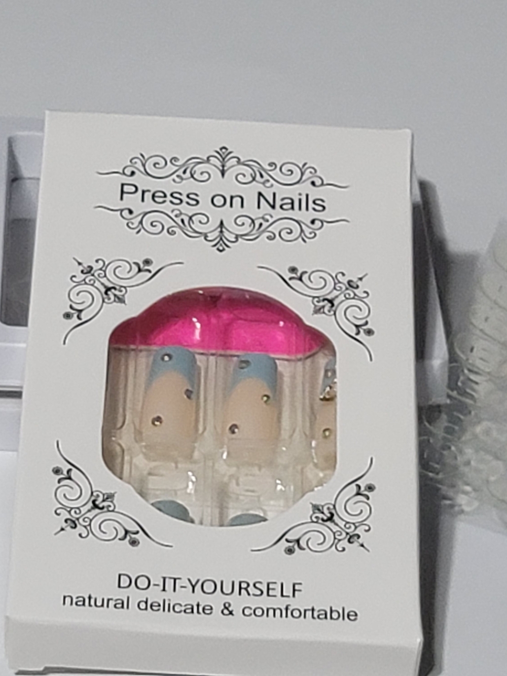 ❤️🔥6/$15❤️🔥Press On Nail - Blue Accent Decor